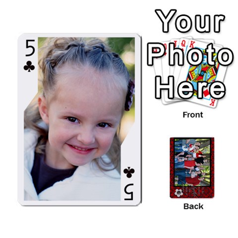 Family Playing Cards By Shari Front - Club5
