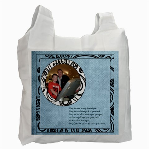 Irish Blessing  Recycle Bag May The Road Rise Up To Meet You By Catvinnat Front