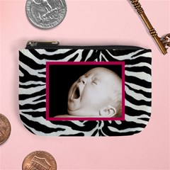 zebra pink mini coin purse