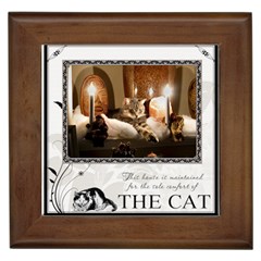 The Cat Framed Tile