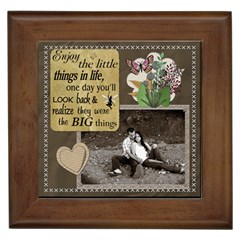 Enjoy the Little Things Framed Tile