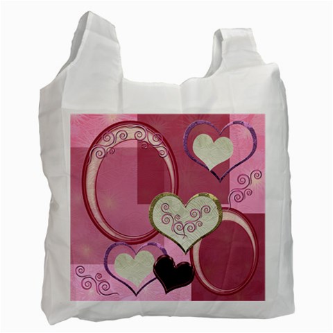 I Heart You Moon 22 Pink Love Gold Recycle Bag By Ellan Front
