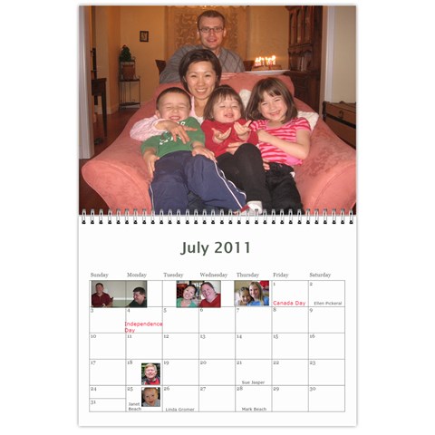 Calendar 2010 Cl By Erica Jul 2011