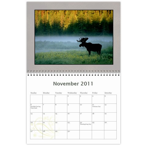 Moose Calendar By Gnose Nov 2011