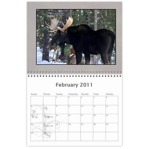 Moose Calendar By Gnose Feb 2011