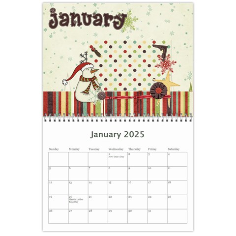 Calendar 2025 By Sheena Jan 2025
