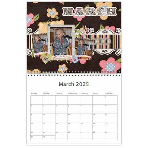 Calendar 2025 By Sheena Mar 2025