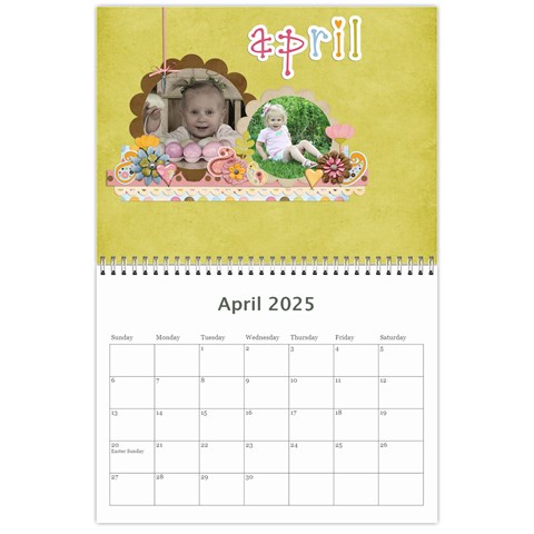 Calendar 2025 By Sheena Apr 2025