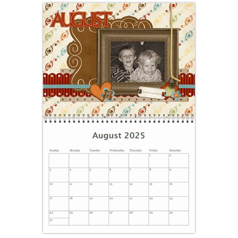 Calendar 2025 By Sheena Aug 2025