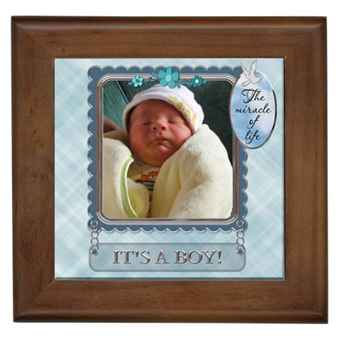 It s A Boy Framed Tile By Lil Front