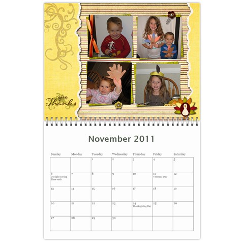 Calendar 2011 By Monica Nov 2011