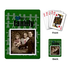 My Family Cards green - Playing Cards Single Design (Rectangle)