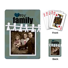 My Family Cards blue circle - Playing Cards Single Design (Rectangle)