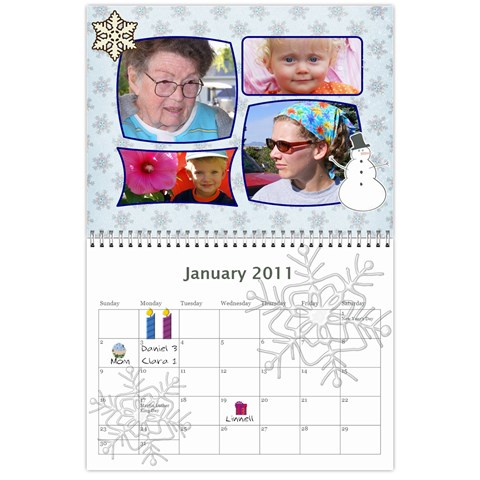 Mom s Calendar By Linda Larsen Jan 2011