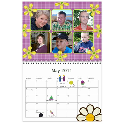 Mom s Calendar By Linda Larsen May 2011