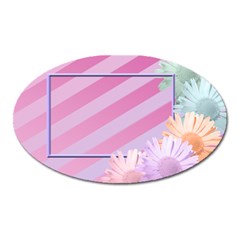 flowers magnet - Magnet (Oval)