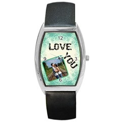 Love You Barrel Style Watch - Barrel Style Metal Watch