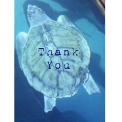 seaturtle thank you - Greeting Card 4.5  x 6 