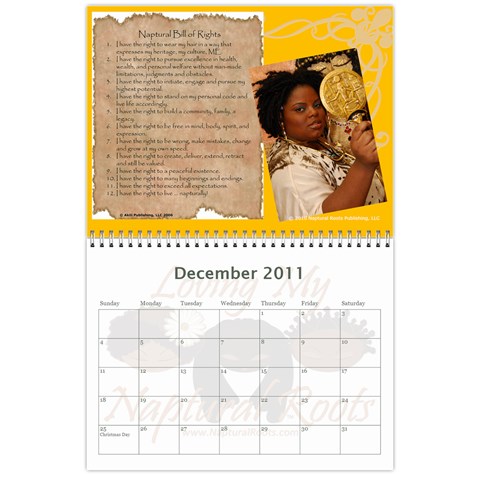 Naptural Roots 2011 Calendar By Leanne Dolce Dec 2011