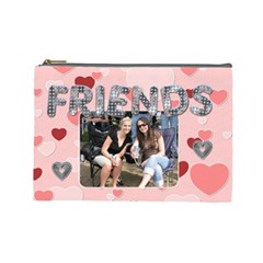Friends Pink Heart Large Cosmetic Bag - Cosmetic Bag (Large)