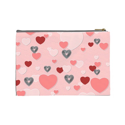 Friends Pink Heart Large Cosmetic Bag By Lil Back