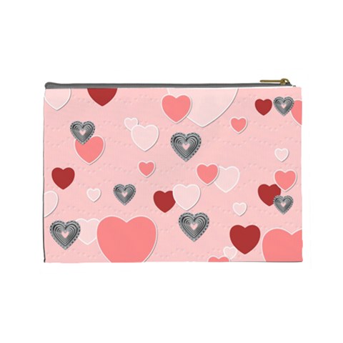 Friends Pink Heart Large Cosmetic Bag By Lil Back