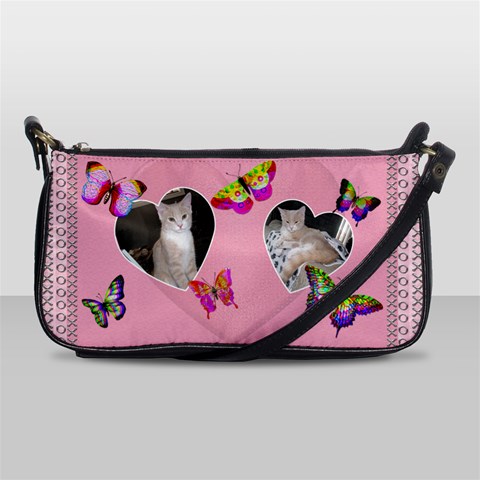Butterfly Heart Shoulder Clutch Bag By Lil Front