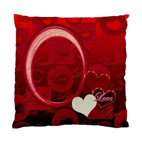 I Heart You Red Pillow Cushion Case By Ellan Front