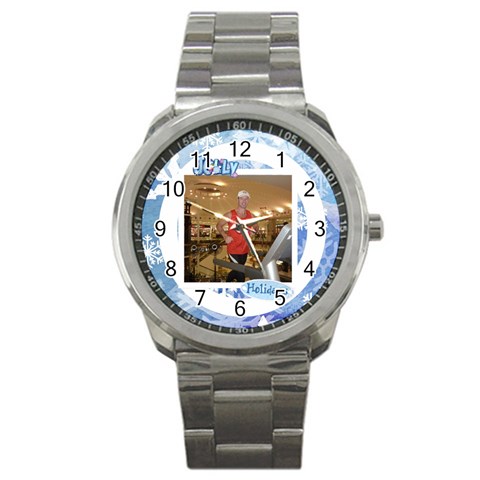 Jolly Holidays Snowflake Stainless Steel Watch By Catvinnat Front
