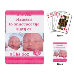 New baby announcement - Playing Cards Single Design (Rectangle)