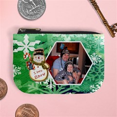 I love snow snowflake mini coin purse