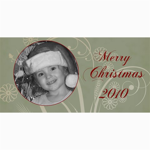 Merry Christmas Blue And Green By Amanda Bunn 8 x4  Photo Card - 2