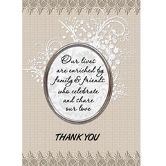 Wedding Thank You Card - Greeting Card 5  x 7 