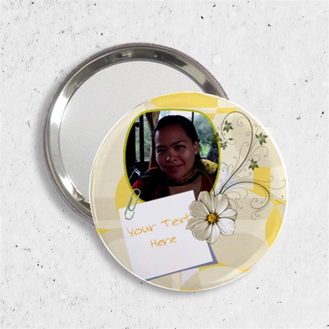Retro Floral Compact Mirror By Happylemon Front