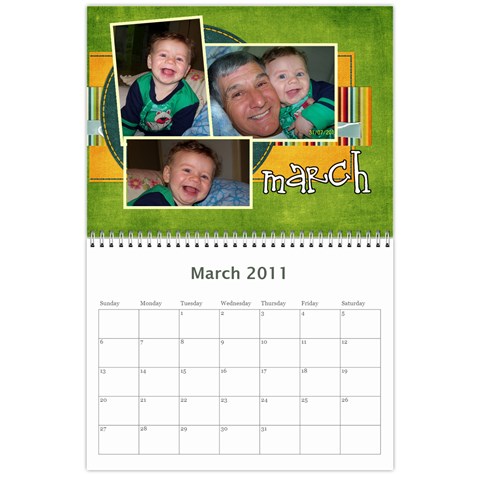 Calendario Gabriel By Thais Mar 2011