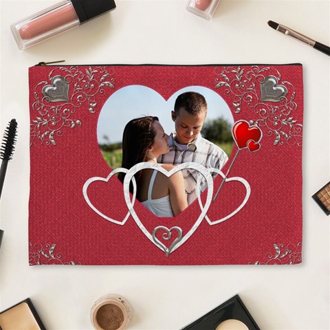 All You Need Is Love Xl Cosmetic Bag By Lil Front