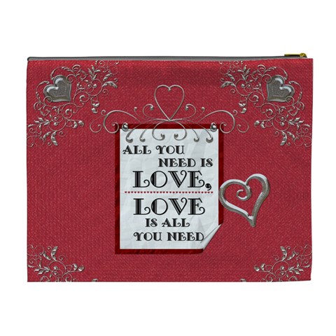 All You Need Is Love Xl Cosmetic Bag By Lil Back