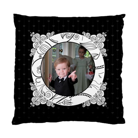 Pinstripe Hearts 2 Sided Cushion By Klh Front