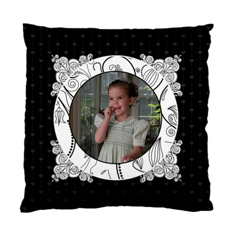 Pinstripe Hearts 2 Sided Cushion By Klh Back