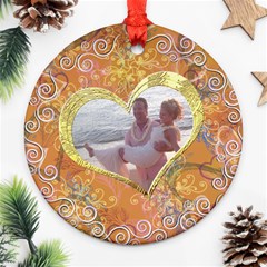 Love I Heart You gold6 ornament round - Ornament (Round) Love I Heart You gold6 ornament round - Ornament (Round)