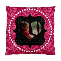 Pink and Black Heart 2 Sided Cushion - Standard Cushion Case (Two Sides)