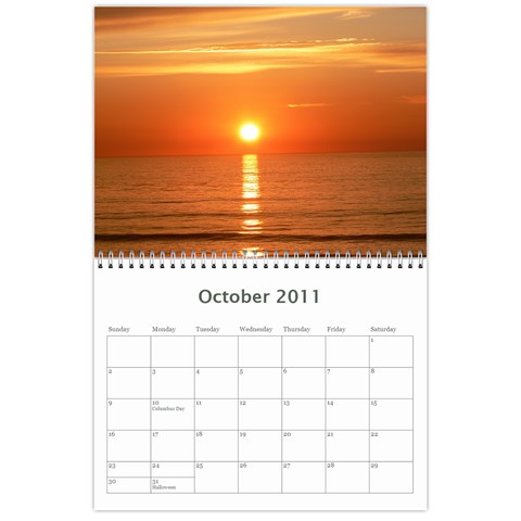 Sunset Calendar By Judy Oct 2011