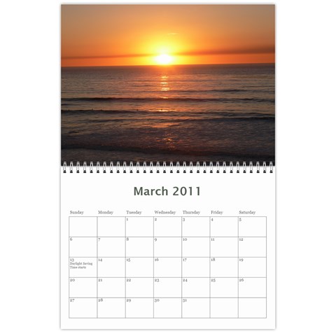 Sunset Calendar By Judy Mar 2011