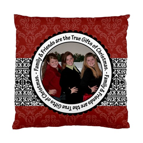 Family & Friends Christmas 2 Sided Cushion Case By Klh Back