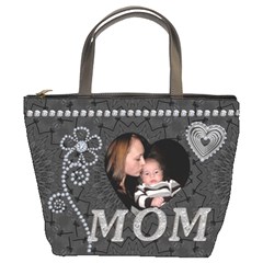 Charcoal Diamond Mom Bucket Bag