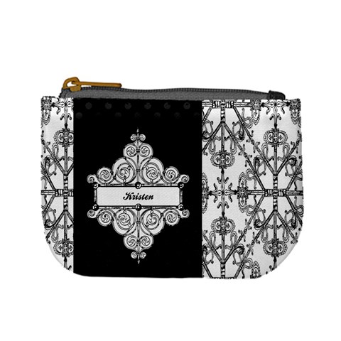 Black & White Mini Coin Purse By Klh Front