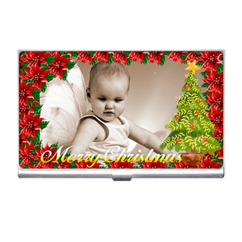 Merry Christmas Business Card Holder By Catvinnat Front