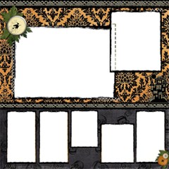 {ScrapDZines} Halloween Damask 2 Scrapbook Page - ScrapBook Page 12 x 12 {ScrapDZines} Halloween Damask 2 Scrapbook Page - ScrapBook Page 12 x 12