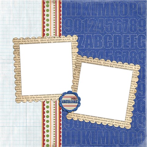 Scrapdzines  School Scrapbook Page 1 By Denise Zavagno 12 x12  Scrapbook Page - 1