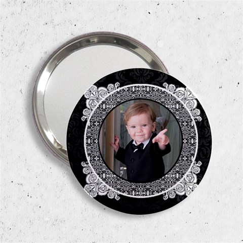 Black & White 2 25  Handbag Mirror By Klh Front
